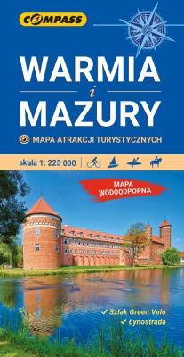 Okładka książki Mapa atrakcji tur. - Warmia i Mazury 1:225 000 lam