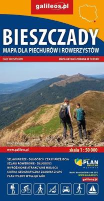 Mapa - Bieszczady 1:50 000. Autor:   Praca zbiorowa. SmakLiter.pl Okładka książki Mapa - Bieszczady 1:50 000