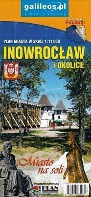 Mapa - Inowrocław i okolice 1:11 000. Autor: Opracowanie zbiorowe. SmakLiter.pl Okładka książki Mapa - Inowrocław i okolice 1:11 000