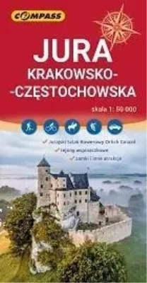 Mapa - Jura krakowsko częstochowska 1:50 000. Autor:   Praca zbiorowa. SmakLiter.pl Okładka książki Mapa - Jura krakowsko częstochowska 1:50 000