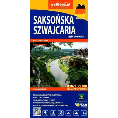 Okładka książki Mapa - Saksońska Szwajcaria cz. zachodnia 1:25 000