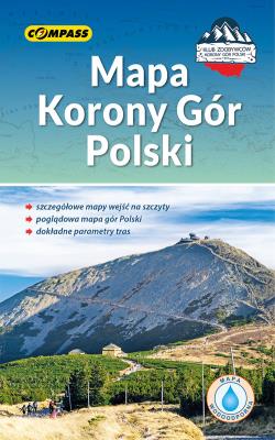 Okładka książki Mapa tur. - Mapa Korony Gór Polski laminowana