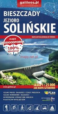 Okładka książki Mapa turys. Bieszczady. Jezioro Solińskie 1:25 000