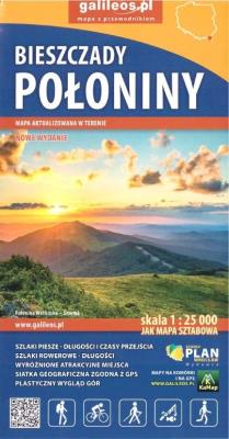 Mapa turystyczna - Bieszczady, Połoniny. Autor:   Praca zbiorowa. SmakLiter.pl Okładka książki Mapa turystyczna - Bieszczady, Połoniny