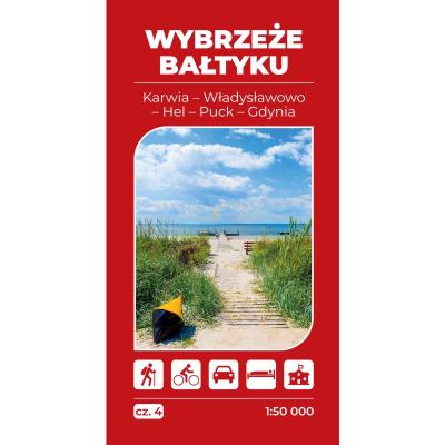 Okładka książki Mapa turystyczna - Wybrzeże Bałtyku cz.4 Karwia...