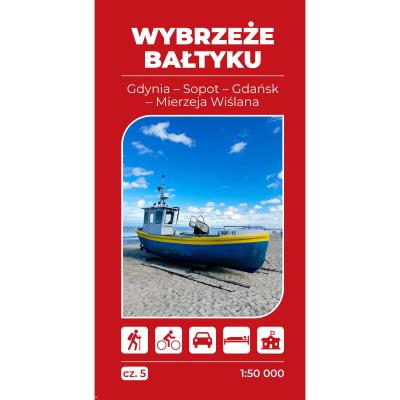 Okładka książki Mapa turystyczna - Wybrzeże Bałtyku cz.5 Gdańsk..
