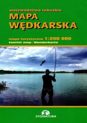 Mapa wędkarska województwa lubuskiego 1:200 000. Autor:   Praca zbiorowa. SmakLiter.pl Okładka książki Mapa wędkarska województwa lubuskiego 1:200 000