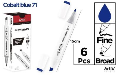Opakowanie Marker Chromax z 2 końcówk. cobalt blue 71 (6szt)