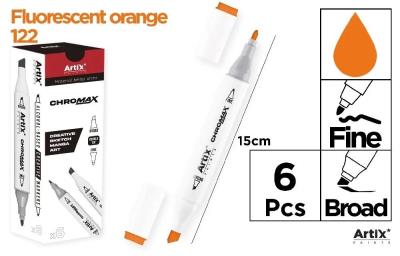Marker Chromax z 2 końcówk. fluor orange 122 (6szt. Wydawca: Artix. SmakLiter.pl Opakowanie Marker Chromax z 2 końcówk. fluor orange 122 (6szt