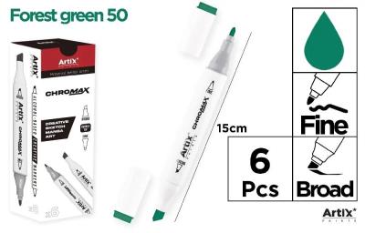 Opakowanie Marker Chromax z 2 końcówk. forest green 50 (6szt)