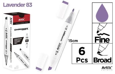 Opakowanie Marker Chromax z 2 końcówk. lavender 83 (6szt)