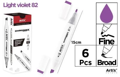 Opakowanie Marker Chromax z 2 końcówk. light violet 82 (6szt)