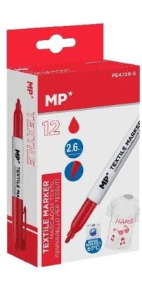 Opakowanie Marker do tkanin 2,6mm czerwony (12szt)