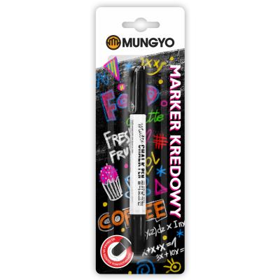 Marker kredowy MUNGYO czarny na blistrze. Wydawca: Mungyo. SmakLiter.pl Opakowanie Marker kredowy MUNGYO czarny na blistrze