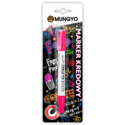 Marker kredowy MUNGYO różowy na blistrze. Wydawca: Mungyo. SmakLiter.pl Opakowanie Marker kredowy MUNGYO różowy na blistrze