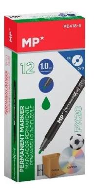 Opakowanie Marker permanentny 1,0mm do CD/DVD zielony (12szt)