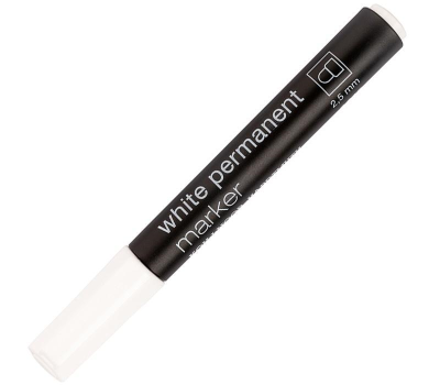 Marker permanentny 2,5mm biały. Wydawca: Koh-I-Noor. SmakLiter.pl Opakowanie Marker permanentny 2,5mm biały