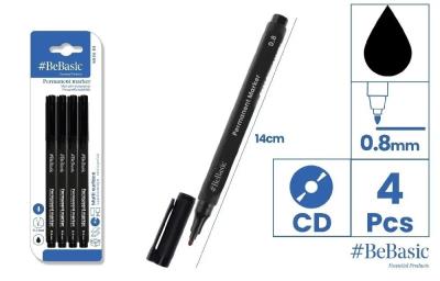 Opakowanie Marker permanentny 4szt czarny