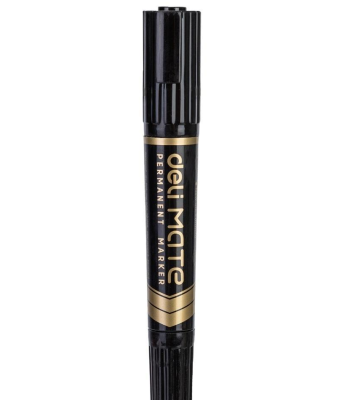 Marker permanentny dwustronny czarny (10szt) DELI. Wydawca: DELI. SmakLiter.pl Opakowanie Marker permanentny dwustronny czarny (10szt) DELI