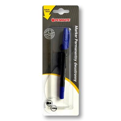 Opakowanie Marker permanentny dwustronny niebieski PENMATE