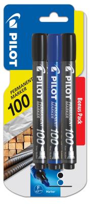 Marker permanentny sca 100 czarny x2+niebieski x1 Pilot. Wydawca: Pilot. SmakLiter.pl Opakowanie Marker permanentny sca 100 czarny x2+niebieski x1 Pilot