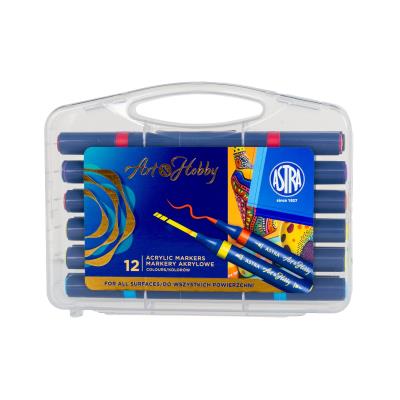 Markery akrylowe dwustronne trókątne ASTRA Art&Hobby - 12 szt. walizka. Wydawca: ASTRA art-pap. SmakLiter.pl Opakowanie Markery akrylowe dwustronne trókątne ASTRA Art&Hobby - 12 szt. walizka