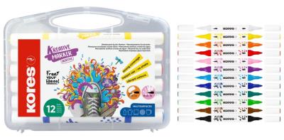Opakowanie Markery akrylowe Kreative dwustronne 12szt