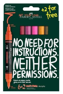 Opakowanie Markery akrylowe Multimark 8kol FABER CASTELL