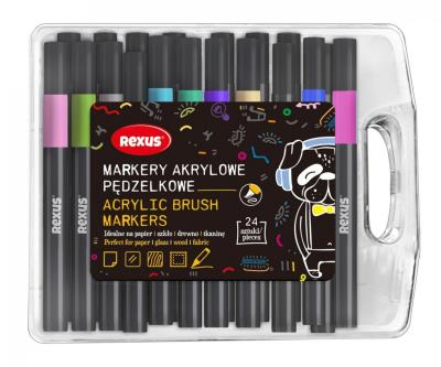 Opakowanie Markery akrylowe pędzelkowe 24 kolory