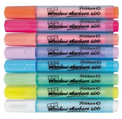 Opakowanie Markery do szkła 8 kolorów PELIKAN