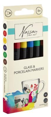 Markery do szkła i porcelany 6 sztuk. Wydawca: ANTELLA. SmakLiter.pl Opakowanie Markery do szkła i porcelany 6 sztuk