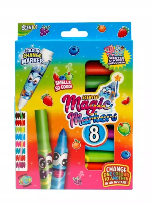 Markery pachnące magiczne 8szt. Wydawca: Scentos. SmakLiter.pl Opakowanie Markery pachnące magiczne 8szt