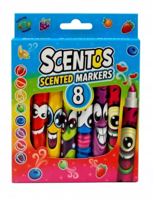 Markery pachnące Śmieszne Minki 8szt. Wydawca: Scentos. SmakLiter.pl Opakowanie Markery pachnące Śmieszne Minki 8szt