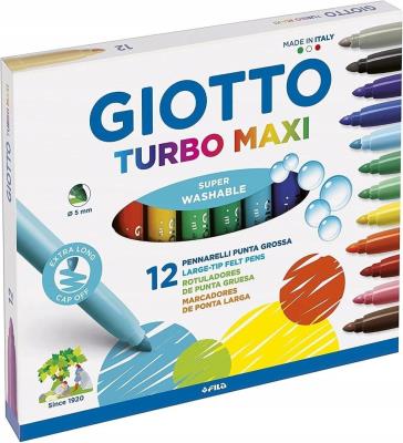 Opakowanie Markery Turbo Maxi 12 kolorów GIOTTO