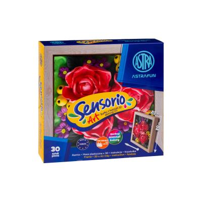 Masa plastyczna Sensorio Art Piwonie z ramką 30 kolorów. Wydawca: ASTRA art-pap. SmakLiter.pl Opakowanie Masa plastyczna Sensorio Art Piwonie z ramką 30 kolorów