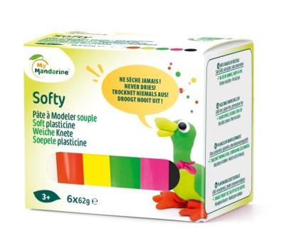 Opakowanie Masa softy 62g x 6 kolorów fluorescencyjnych