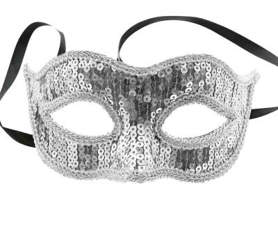 Opakowanie Maska cekinowa srebrna