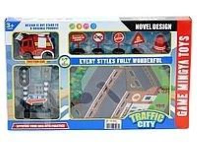 Opakowanie Mata ulicy rozkładana ze strażą pożarną akcesoria