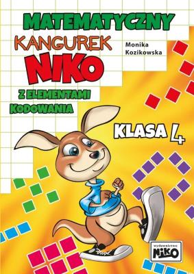 Matematyczny kangurek Niko z elementami kodowania. Autor: Monika Kozikowska. SmakLiter.pl Okładka książki Matematyczny kangurek Niko z elementami kodowania