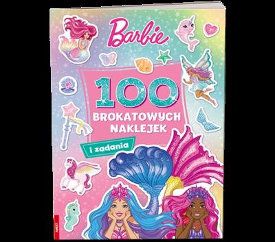 Okładka książki Mattel Barbie Dreamtopia 100 brokatowych naklejek NB-1402
