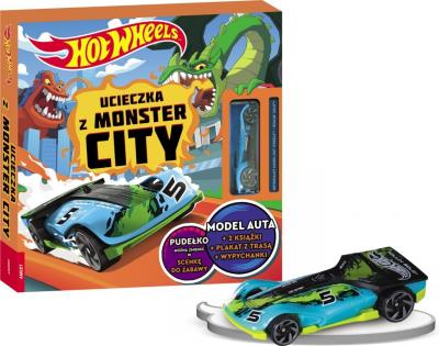 Mattel Hot Wheels.  Ucieczka z Monster City. Autor: Ameet Polska. SmakLiter.pl Okładka książki Mattel Hot Wheels.  Ucieczka z Monster City