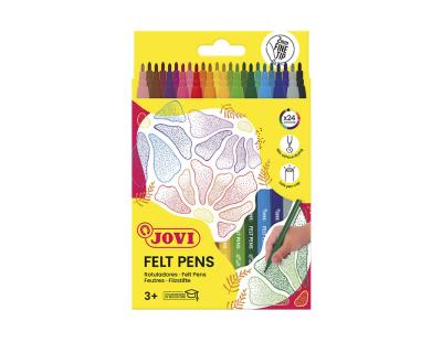 Mazaki cienkie 24 kolory JOVI. Wydawca: JOVI. SmakLiter.pl Opakowanie Mazaki cienkie 24 kolory JOVI