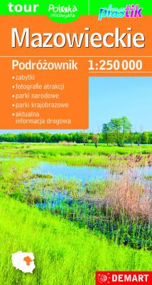 Okładka książki Mazowieckie-mapa turystyczna plastik