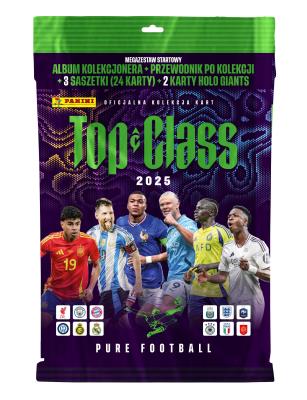 Megazestaw startowy Top Class 2025 Pure Football. Wydawca: Panini. SmakLiter.pl Opakowanie Megazestaw startowy Top Class 2025 Pure Football