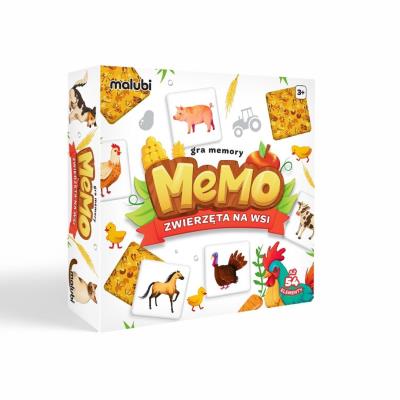 Memo Zwierzęta na Wsi. Wydawca: Malubi. SmakLiter.pl Opakowanie Memo Zwierzęta na Wsi