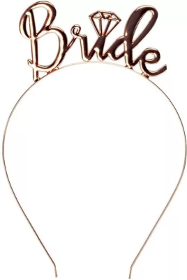 Metalowa tiara Bride różowe złoto. Wydawca: Boland. SmakLiter.pl Opakowanie Metalowa tiara Bride różowe złoto