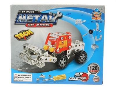 Opakowanie Metalowe klocki do skręcania koparka 126el