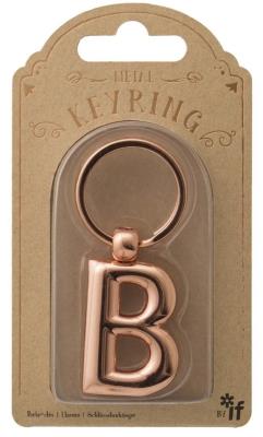 Metalowy brelok do kluczy litera B Keyring. Wydawca: IF. SmakLiter.pl Opakowanie Metalowy brelok do kluczy litera B Keyring