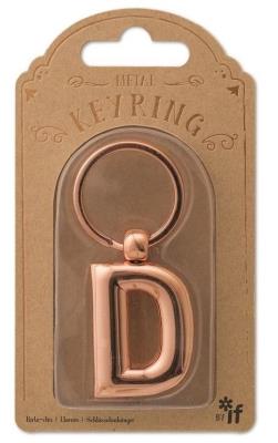 Metalowy brelok do kluczy litera D Keyring. Wydawca: IF. SmakLiter.pl Opakowanie Metalowy brelok do kluczy litera D Keyring