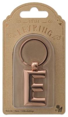 Metalowy brelok do kluczy litera E Keyring. Wydawca: IF. SmakLiter.pl Opakowanie Metalowy brelok do kluczy litera E Keyring